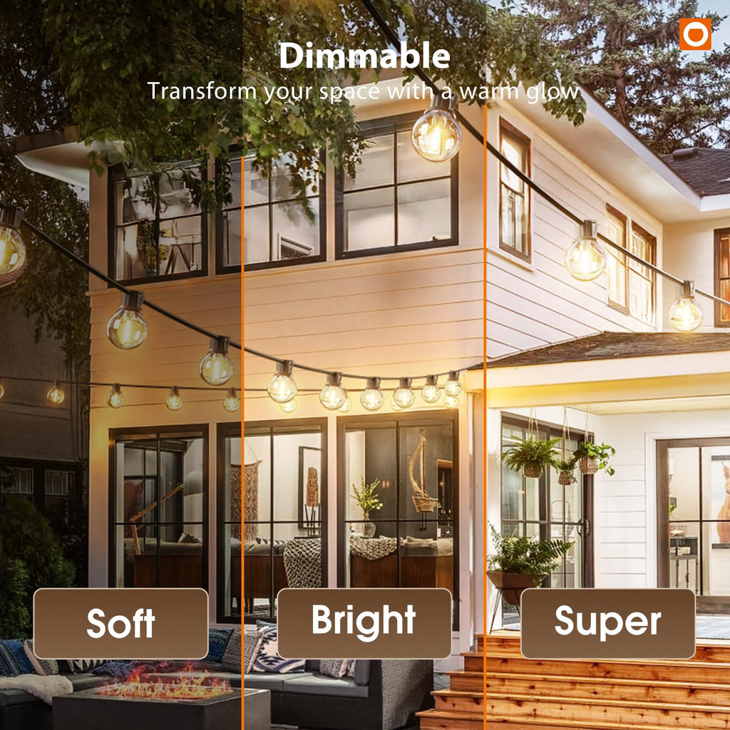 addlon 198FT(192+6) Solar String Lights Outdoor Waterproof, 96+8 LED Shatterproof Bulbs with Remote, Dimmable Brightness & 3 Modes, Solar Powered Patio Lights for Garden,Deck,Backyard,Wedding,Camping
