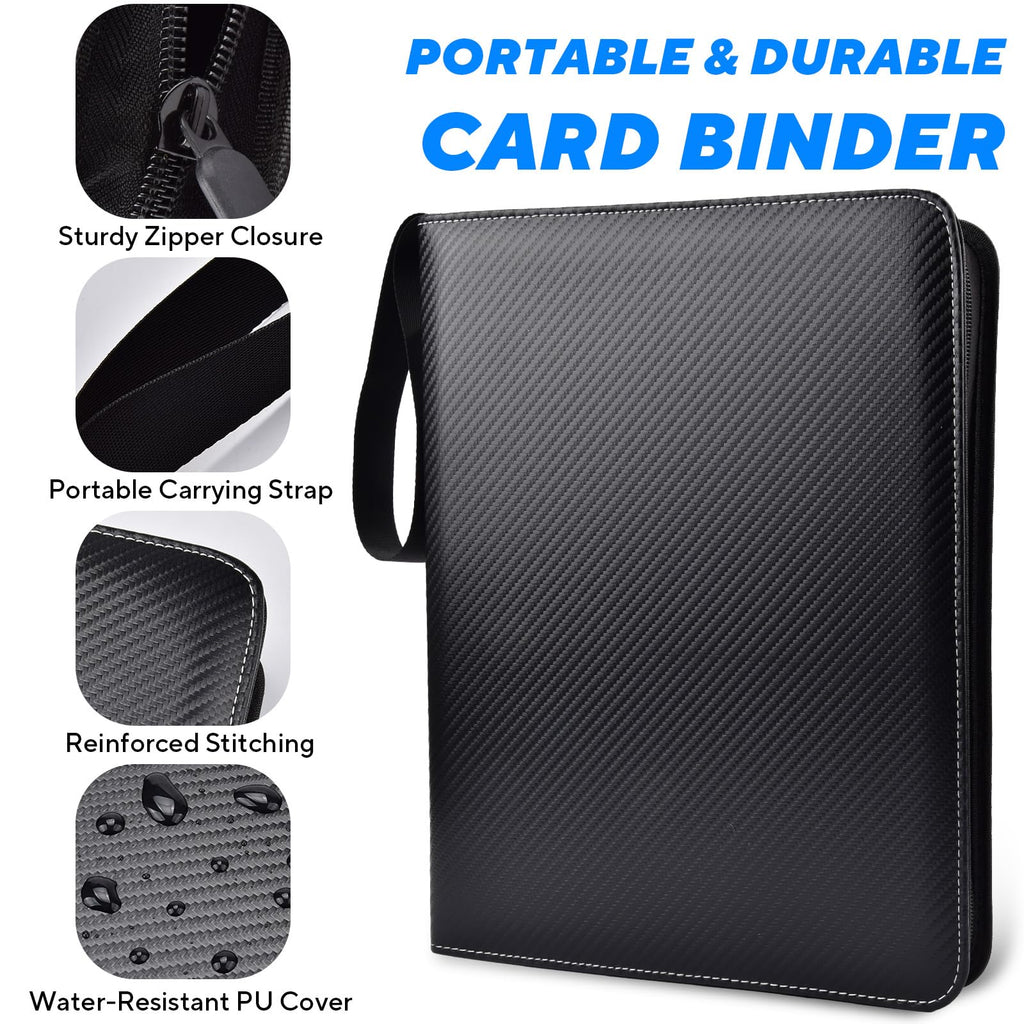 ULLTOON Portable 9-Pocket Trading Card Binder, Holds 1080 Cards