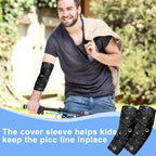 Cuffbow 12 Pcs PICC Line Reusable Sleeve Cover for Adults Upper Arm Breathable Cover Nursing Sleeve Protector Supplies(Stylish)