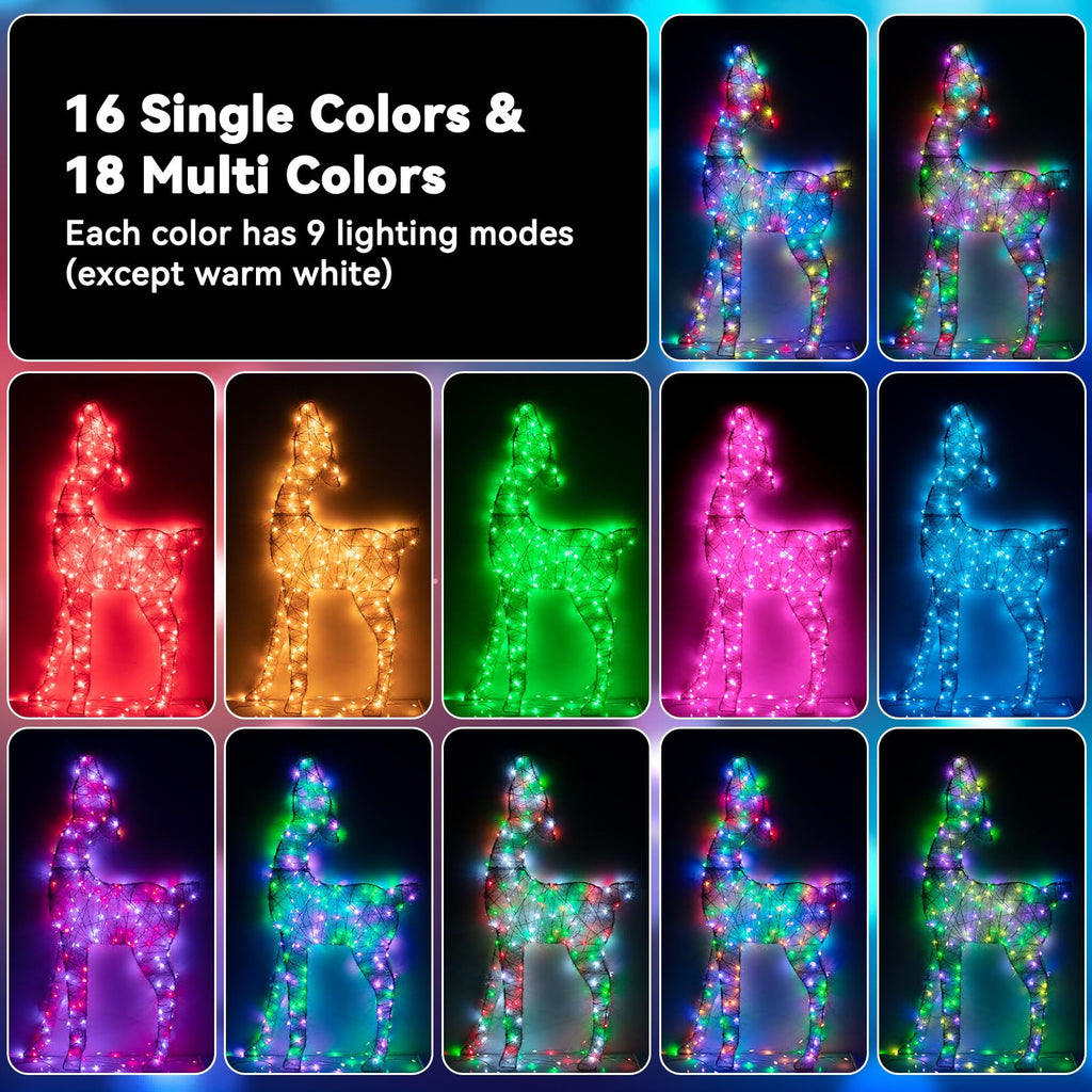 LitHome 66 FT Color Changing Fairy Lights Plug in with Remote, 200 LED