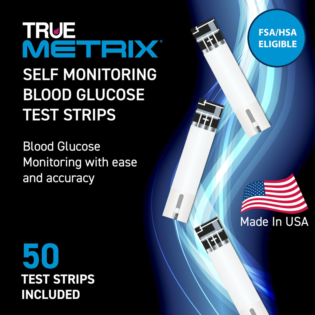 TRUE METRIX Self Monitoring Blood Glucose Test Strips, TRUE METRIX Family of Self Monitoring Blood Glucose Meters, 50 Count