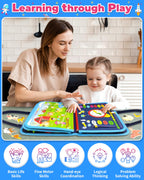 Gojmzo Busy Board Montessori Toys for Toddler Boy Birthday Gifts, Busy Book Sensory Toys for Toddlers, Learning Educational Toddler Travel Activities