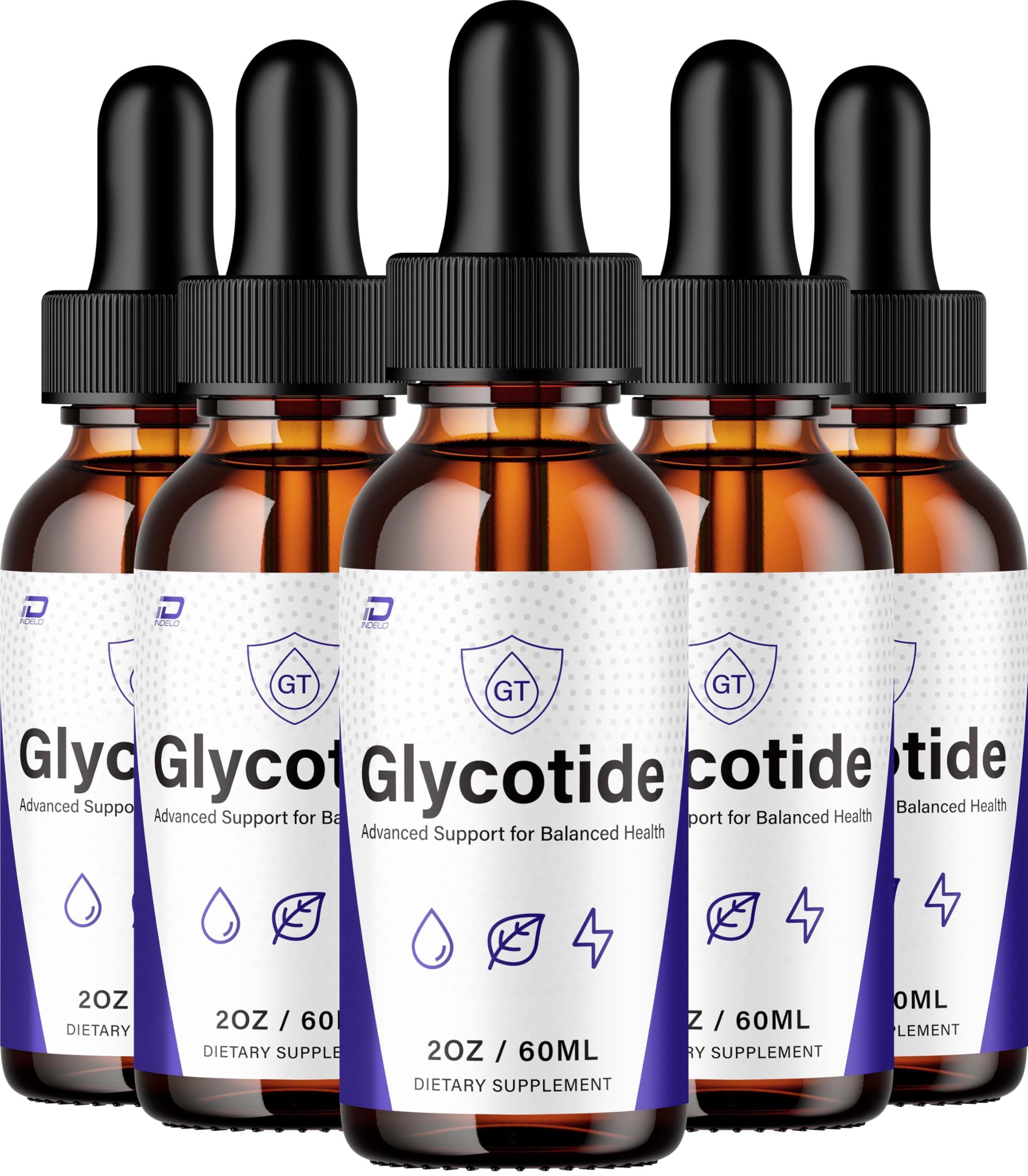 Glycotide Advanced Formula Drops - 5 Bottles - 5 Month Supply