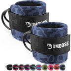 DMoose Ankle Strap for Cable Machine - One Size Fit with Premium Padding, Workout Kickback Ankle Cuffs, Ankle Bands for Working Out, Booty Workouts, Leg Extension, Hip Abductors & Lower Body Exercises