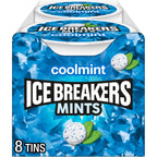 ICE BREAKERS Coolmint Flavored Sugar Free Mints Pucks, 1.5 oz (8 Count)