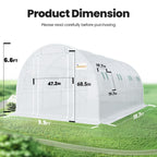 KING BIRD Premium 10x6.6x6.6FT Greenhouse for Outdoors Large Walk-in House