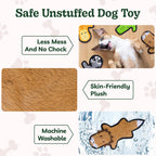 SHARLOVY No Stuffing Dog Toys Crinkle Squeaky, Long Lasting Chews for Aggressive, Durable Plush Dog Puppy Chew Toys for Teething, with 6 Tough Layers for Small Medium Large Breed-5pack,Large