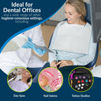 TIDI 1051 Avalon Dental Bib, White, 3 Layers, 13” W x 18” L (Pack of 500) ― Disposable Dental Bibs ― Embossed ― 2-Ply Tissue ― Poly Back to Help Prevent Leak-Through ― Nail Towels ― Tattoo Bibs
