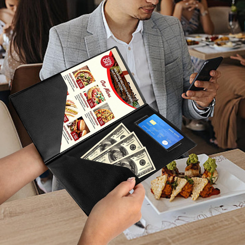 30 Pcs Server Books, Check Presenters for Restaurants, PVC Server Books for Waitress Guest Check Holder