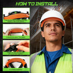 Aolamegs Hard Hat Sweatband - 5pcs Washable Hard Hats Sweat Bands,Flame Retardant Cotton Construction Hardhat Liners for Men,3-Layer Welding Helmet Sweatband,Hard Hat Accessories for Welding Headgear