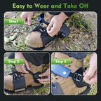 Aerator Shoes, Lawn Aerator Shoes for grass with Foot Protection ,Aeration Shoes for Lawn with Adjustable Strap, Pre-Assembled Aerating Shoes for Lawns, Gardens, and Courtyards (Black&Dark Blue)