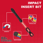 Geinxurn Impact Tough #2 Phillips 3 in. D2 Steel Long Extension Insert Driver Bits,30Pack 1/4 Inch Hex Shank Long Cross Magnetic PH2 Screwdriver Bits Set