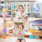 Baby Remote Control Toy - Baby Musical Toys, Early Number Learning in 3 Languages (English, Spanish & French), Preschool Boys Girls Toys Gift 6, 12, 18 Months.