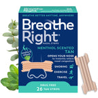 Breathe Right Extra Strength, Nasal Strips, Menthol Scent, Drug Free Nasal Congestion Relief for Better Breathing, Help Relieve Snoring, 26ct