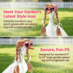 YFFSQXH 3 Styles Porch Goose Wig Set for 17/23 Inch Lawn Goose Statue