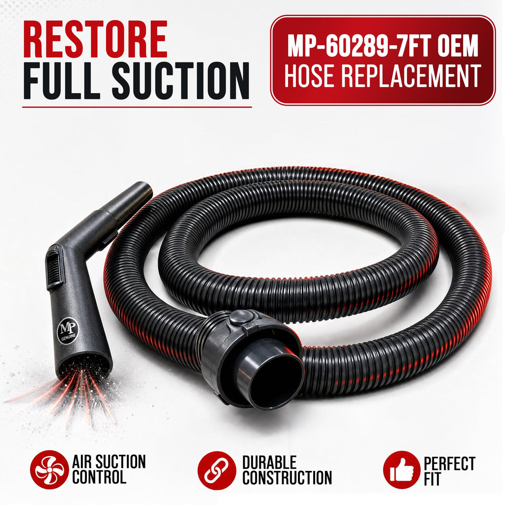 Maresh Products Vacuum Hose Replacement for Eureka & Sanitaire Mighty Mite, SmartVac & Professional Series – Fits Models 3670, 3686, SC3683 & More – Replaces OEM 60289-7 – Crush-Resistant (7 Foot)