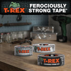T-REX Tape Heavy Duty Duct Tape with UV Resistant & Waterproof Backing for Ferociously Strong Repairs, 1.88" x 30 yd, Gunmetal Gray, 1 Roll