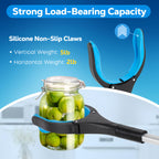 Grabber Reacher Tool - 32” Extra Long Foldable Gripper and Reaching Tool - Heavy Duty Pick Up Stick Grabbers for Seniors, Trash, Surgery Recovery Must Haves Gifts (Blue-2pc)