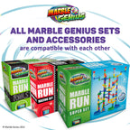 Marble Genius Marble Run - 150 Complete Pieces Maze Track Toys for Adults, Teens, Toddlers & Kids Aged 4-8 Years Old, (85 Translucent Marbulous Pieces + 65 Glass-Marble Set), Super Set