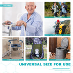 60 Commode Liners with Absorbent Pads, 60 Bedside Commode Liners and 60 Pads for Commode Bucket, Disposable Commode Bags for Adults, Portable Leak-Proof Potty Chair Liners (21 * 16in-60+60)