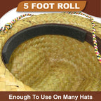 Atzi Hats Hat Tape Roll 60" (5 Feet) Foam Hat Size Reducer for Loose Hats Cap Sizing Insert Strip for Fedora, Baseball, Cowboy, Western, Panama & Straw Hats Sweatband Filler for Better Hat Fit Comfort