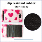 SPRING SEAON Plush Padded Crutches Covers underarm Crutch Pads Non Slip Padding Cushion Crutch Accessories(pink heart)