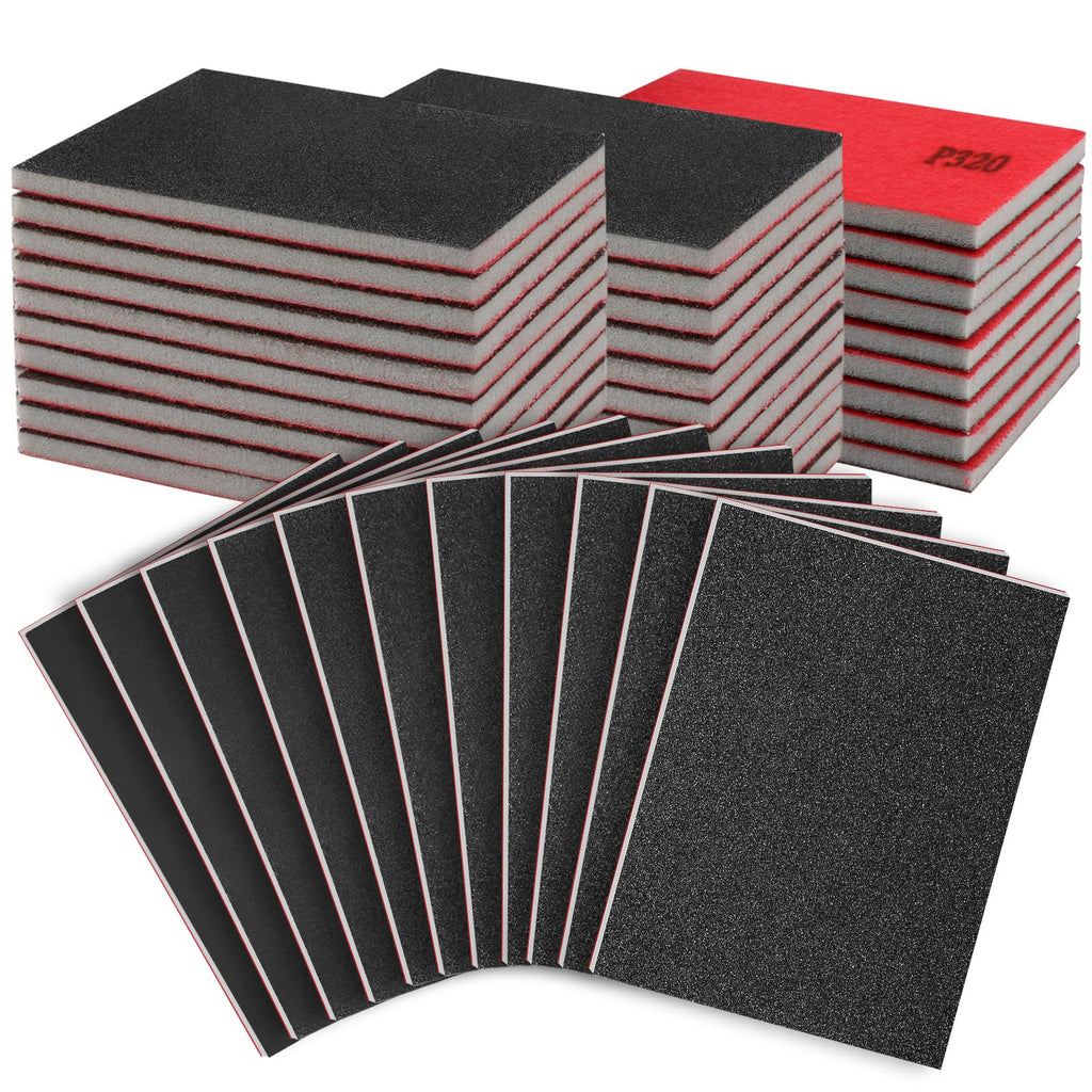 27 Pcs Sanding Sponge Block Pads, 320 Grit Fine Sandpaper Sand Paper