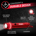 Energizer R-300 LED Flashlight Emergency Safety Light, Bright IPX4 Water Resistant Flash Light, Durable Emergency Light for Hurricane Preparedness, Batteries Included