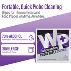WIPESPLUS Probe Wipes, Thermometer Wipes, Meat Probe Wipe with Individual Satchets for Home and Business, 1000 Count, 10 Packs of 100, White