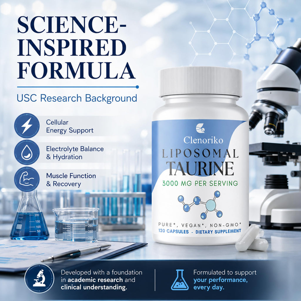 Liposomal Taurine Supplement 3000mg, Taurine Capsules Free-Form for Cellular* Energy*, Muscle* Function, Recovery* & Focus, Hydration, Electrolyte Balance, Vegan, 240 Capsules (60 Day Supply)