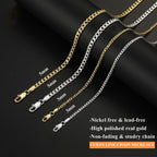 Avotto Gold Plated Chain for Men Boys 5mm Mens Boys Gold Plated Chain Stainless Steel Cuban Link Chains for Men Kids Chain Necklace Teenage Teen Boy Jewelry Gifts for Him 16inch
