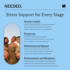 Needed. Stress Support - Herbal Blend Supporting Mood, Energy, and Hormone Balance for Women - Herbal Supplement of Shatavari, Ashwagandha, Rhodiola - Non-GMO - 30 Day Supply - 120 Capsules