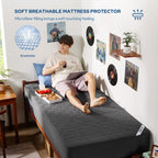 BEDLORE Waterproof Mattress Protector, Twin Size Mattress Pad