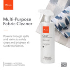 Sunbrella Clean Multi-Purpose Fabric Cleaner | All-in-One Solution for Water-Safe Fabrics and Vinyl | Upholstery Cleaner, Removes Stains & Spills | Non-PFAS | 32 fl oz