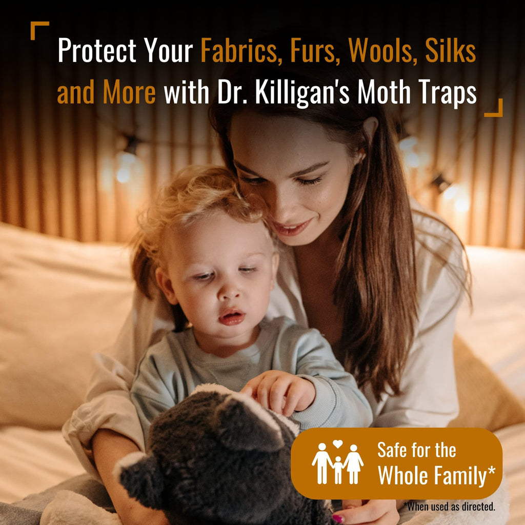Dr. Killigan's Premium Clothing Moth Traps with Pheromones (Black, 6 Traps)