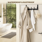 Optish Over The Door Hooks for Hanging, Over The Door Hanger, Over The Door Towel Rack for Bathroom (Black, 1 Pack)