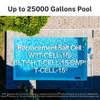 Swimpulse Salt Cell - up to 25,000 Gallons Swimming Pool Chlornie Generator,Salt Cell for Pool, Chlorination Pool Salt Cell Fits for Hayward W3T-Cell-9 BL1T9H