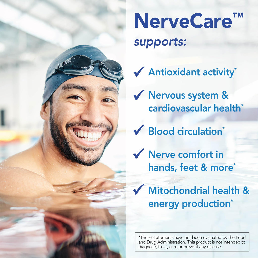 Patient One NerveCare | Supplement to Support Nerve and Vascular Health* | With Alpha Lipoic Acid, Vitamin B12, ALC and Benfotiamine | 90 Capsules