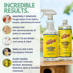 Whip-It All Natural Enzyme Cleaner Stain Fighting Kit - Professional Strength Stain Remover Spray 32oz and Concentrate Multi-Purpose Stain Remover 32oz - Made in the USA