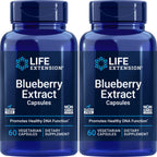Life Extension Blueberry Extract, 60 Vegetarian Capsules (Pack of 2)