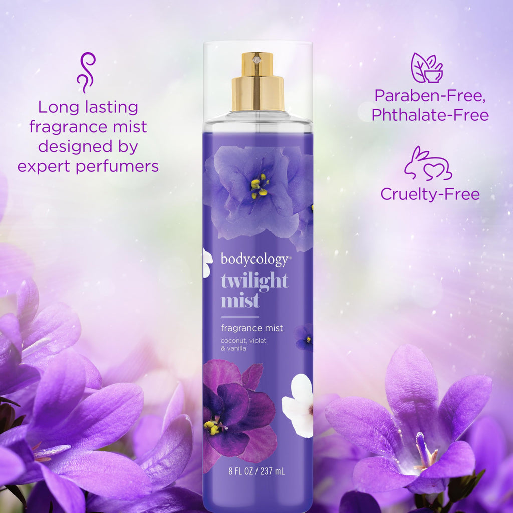 Bodycology Long-Lasting Fragrance Body Mist, Twilight Mist, 8 fl oz