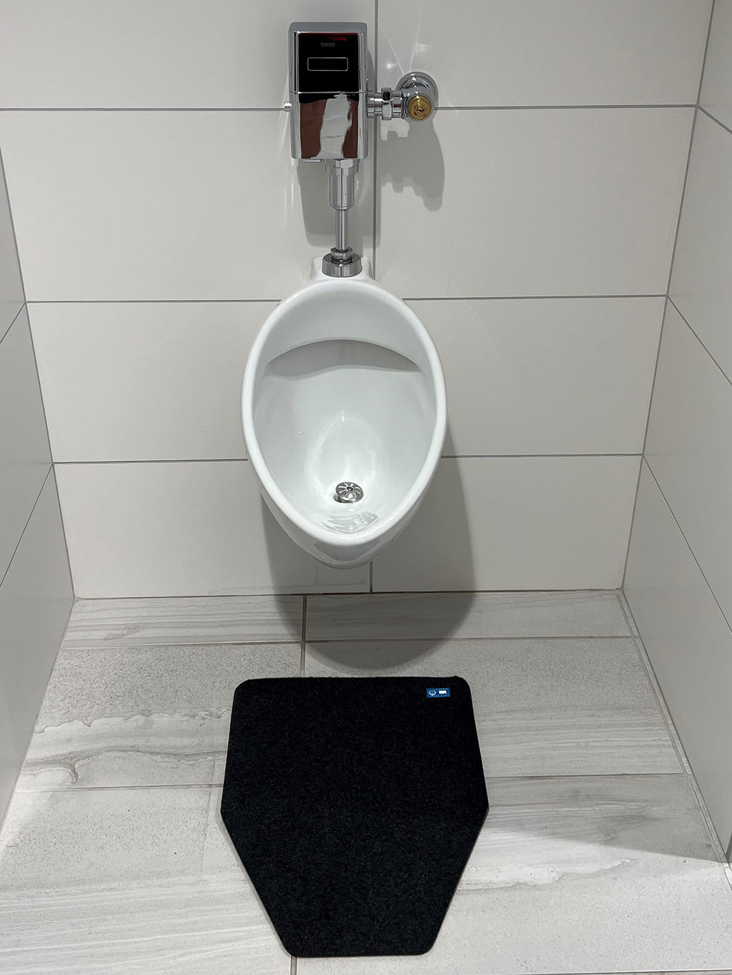 Hygomat Disposable Urinal Mats, Odor Eliminating, Time Monitor, Non-Slip Adhesive, Charcoal, Case of 6, Made in the USA