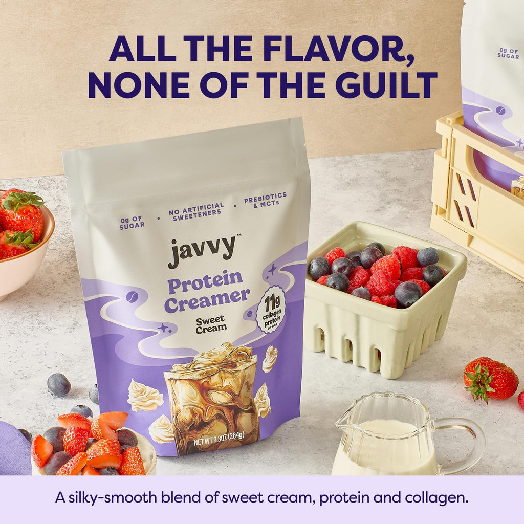 Javvy Protein Coffee Creamer, Sweet Cream, Non-Dairy