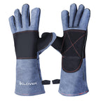IC ICLOVER Animal Handling Gloves, Snake Bite Proof Gloves, Double Leather