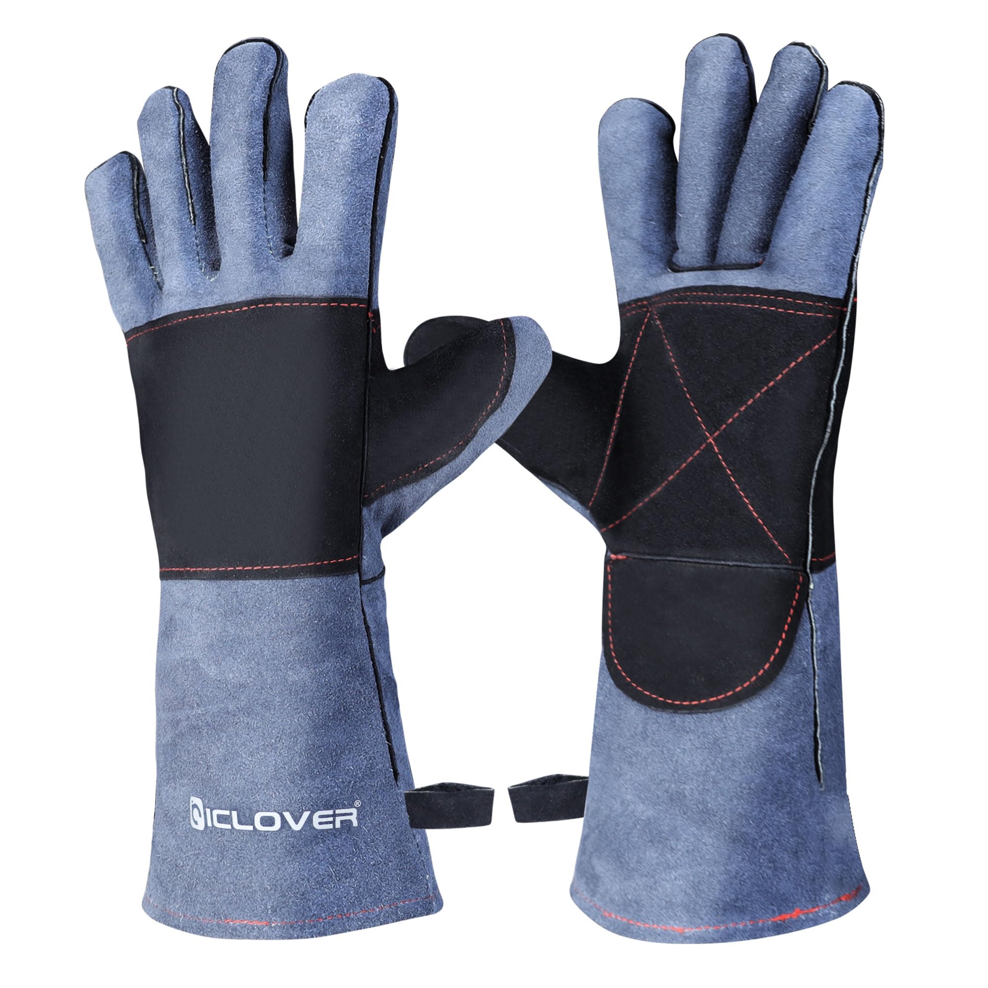IC ICLOVER Animal Handling Gloves, Snake Bite Proof Gloves, Double Leather