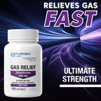 Puregen Labs Gas Relief Softgels with Simethicone 500 mg, Dye Free Formula, Fast Relief from Gas, Bloating & Pressure - 100 Softgels