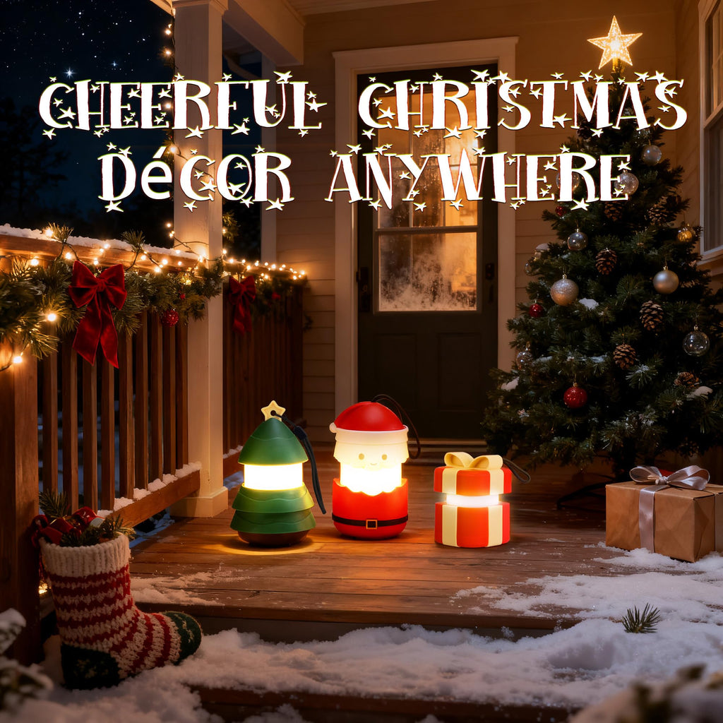 EverBrite 3-Pack Christmas Lantern Set with AAA Batteries, 5 Light Modes