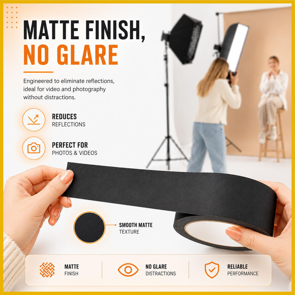 D-NYX Gaffer Tape 2 Inch x 1 Pack Brown Gaff Tape, No Residue Multipurpose Heavy Duty Gaffers Tape, Matte Finish Non-Reflective Waterproof Real Professional Grade Brown Gaffer Tape
