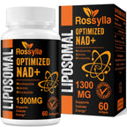 Rossylla Liposomal NAD+ Supplement, 1300 mg per Serving, NAD Plus Supplement with Liposomal Delivery, Supports Cellular Energy and Healthy Aging, 120 Softgels