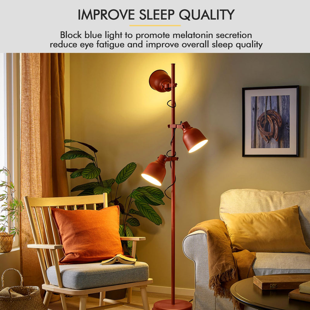 mfxmf Sleep Light Bulb 4 Pack Dimmable A19 9W 1800K Warm Light Bulbs